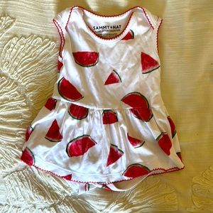 Sammy + Nat watermelon twirl onesie 6 months washed but never worn